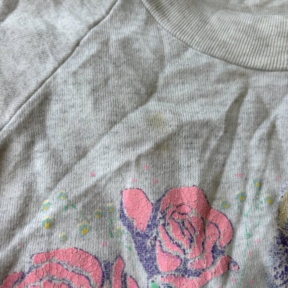 Vintage Cat Sweatshirt | Faded Gray | Y2K | Grandmacore | Cozy & Soft - Picture 4 of 9